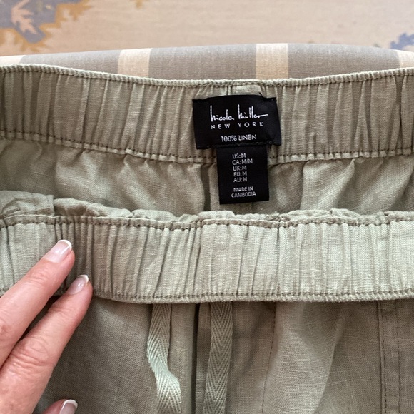 Nicole Miller linen pants, pale green - Picture 7 of 7
